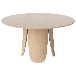 PEYOTE DINING TABLE - WHITE PIGMENTED LACQUERED OAK