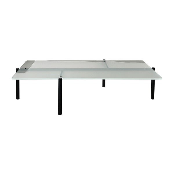 DS-21/91 TABLE - GLASS &amp; BLACK COATED LEGS (도산 DP)