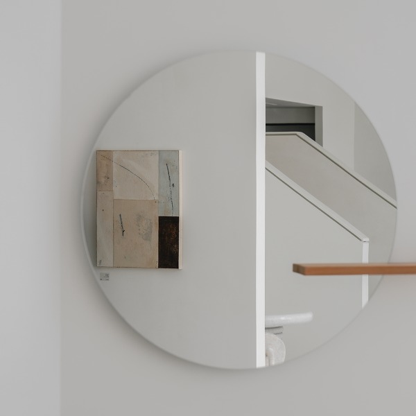 BOLIA Shift Mirror Large Round - White Oiled Oak (Ø100)