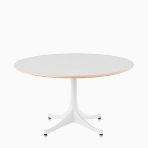 Herman Miller Nelson Pedestal Coffee Table (Studio White/White Base)