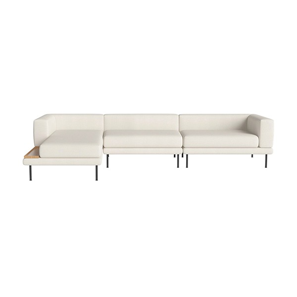 JEROME 3 LARGE UNITS WITH CHAISE LONGUE TO THE LEFT OR RIGHT - ASCOT / IVORY