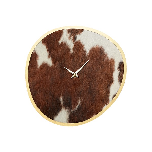 say touche Cowhide Clock