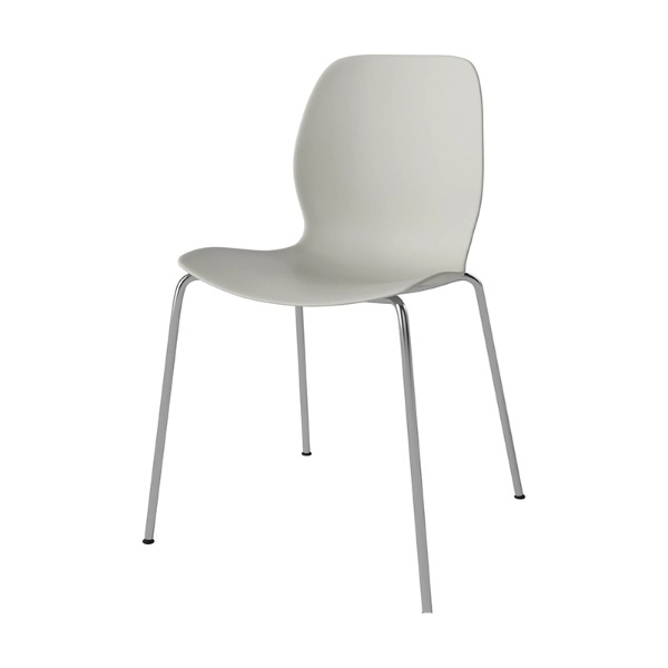 SEED CHAIR WITH METAL LEG - GREY