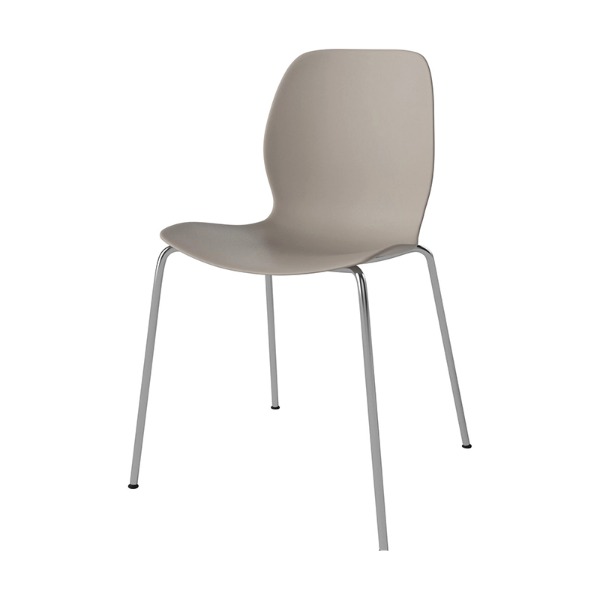 SEED CHAIR WITH METAL LEG - MOCCA