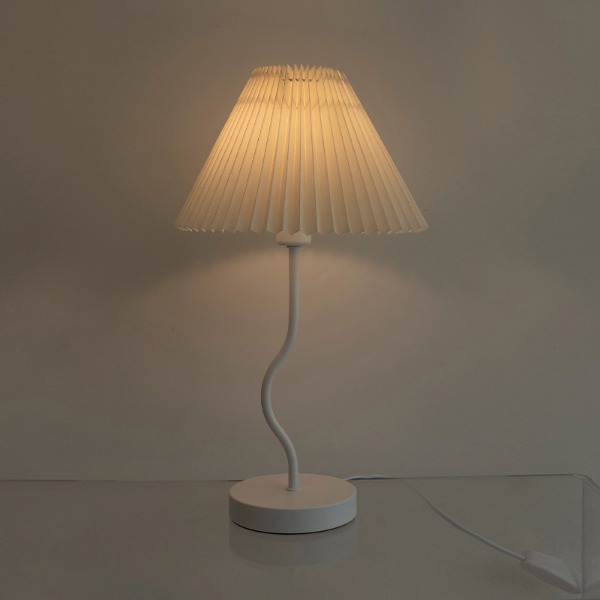 PLEATED STAND LAMP S - WHITE