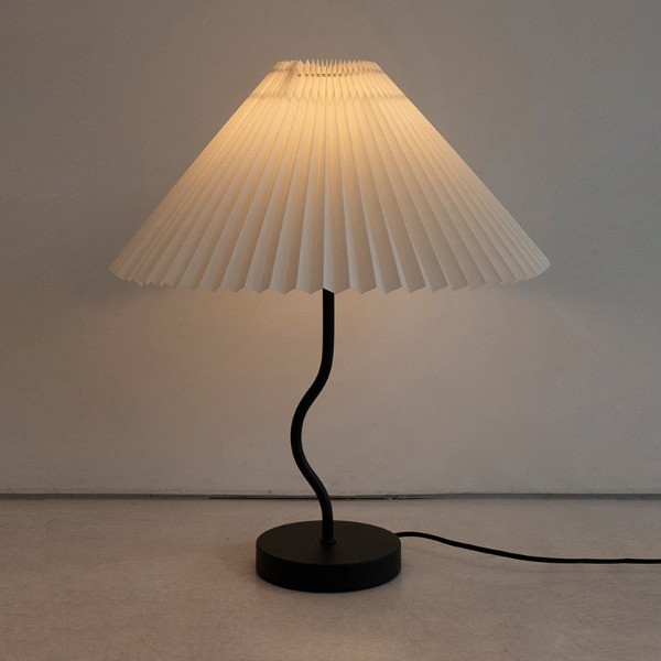 PLEATED STAND LAMP M - BLACK