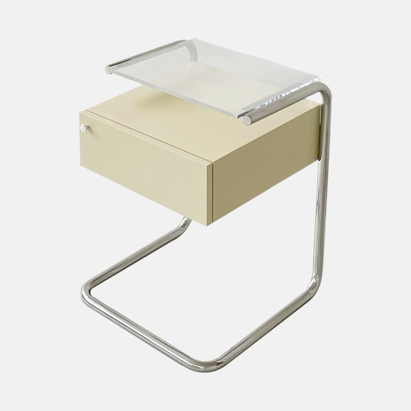 VOO BED SIDE TABLE - CREAM YELLOW