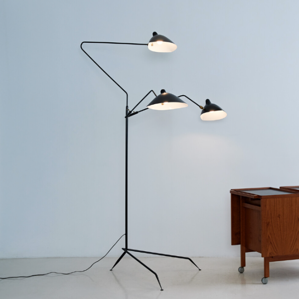 Serge Mouille Standing Lamp 3 Rotating Arms