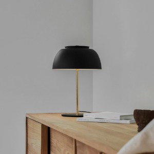 LUMIR R TABLE LAMP STEEL BLACK