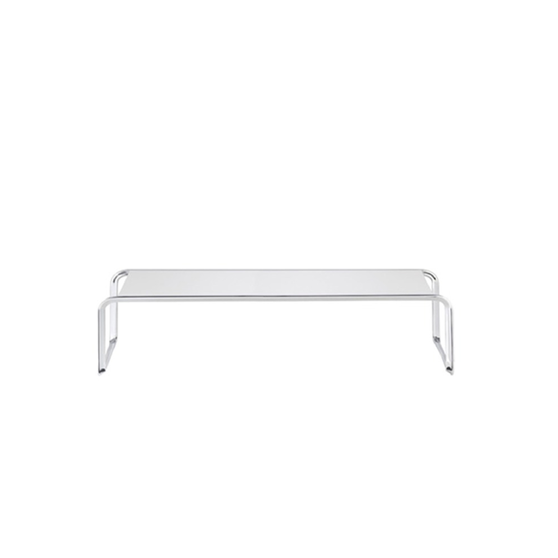 K1C Oblique Couch Table - White 125Cm