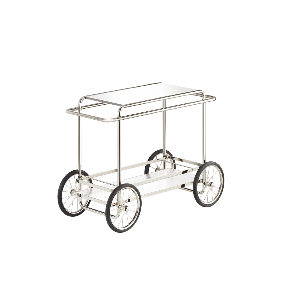 M4R Console Trolley - White (Whit Bottle Holder )