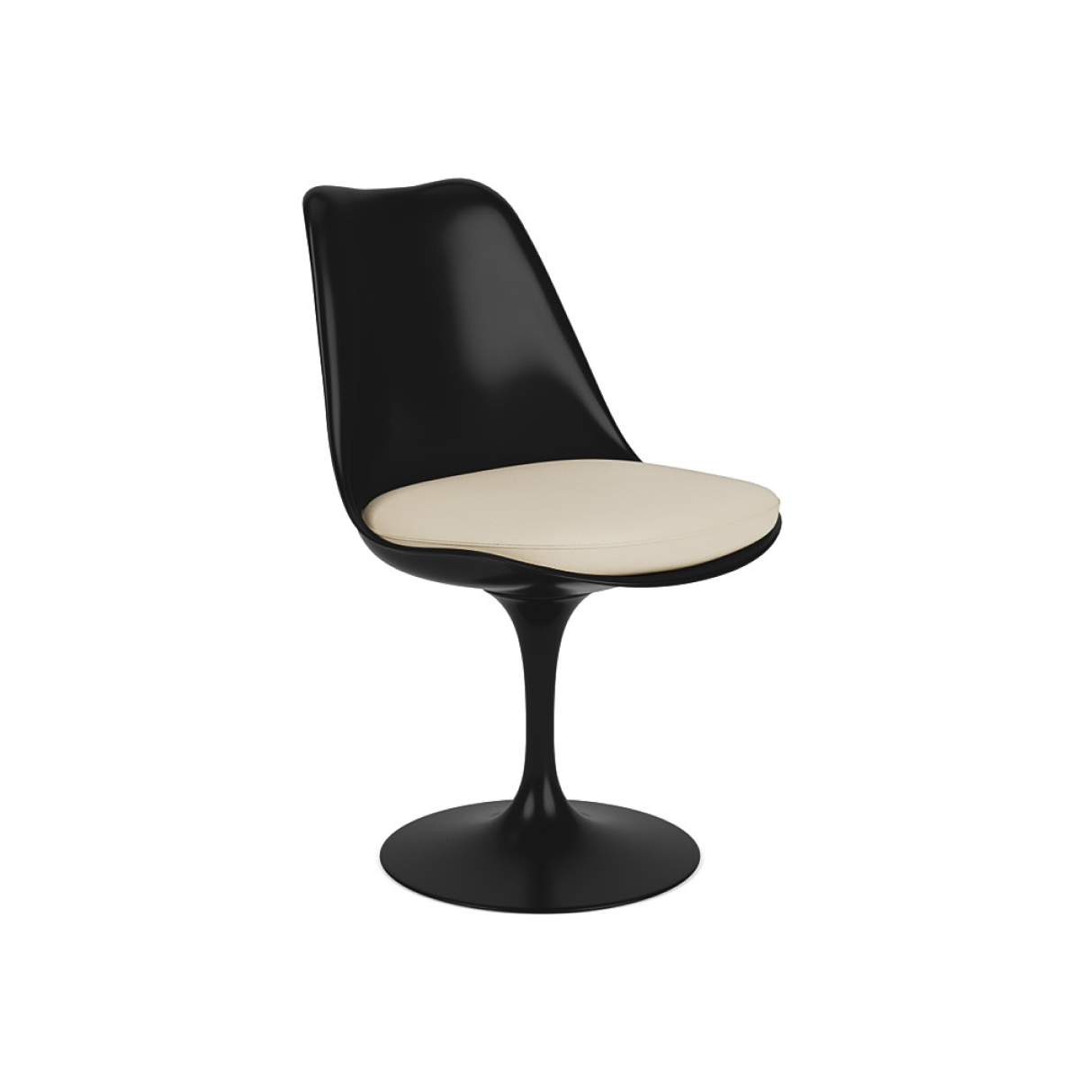 KNOLL Tulip Armless Chair Black shell